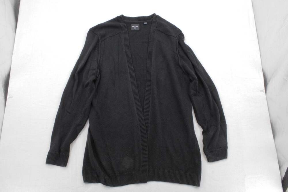 Only & Sons Black Open Front Long Sleeve Knit Cardigan Sweater